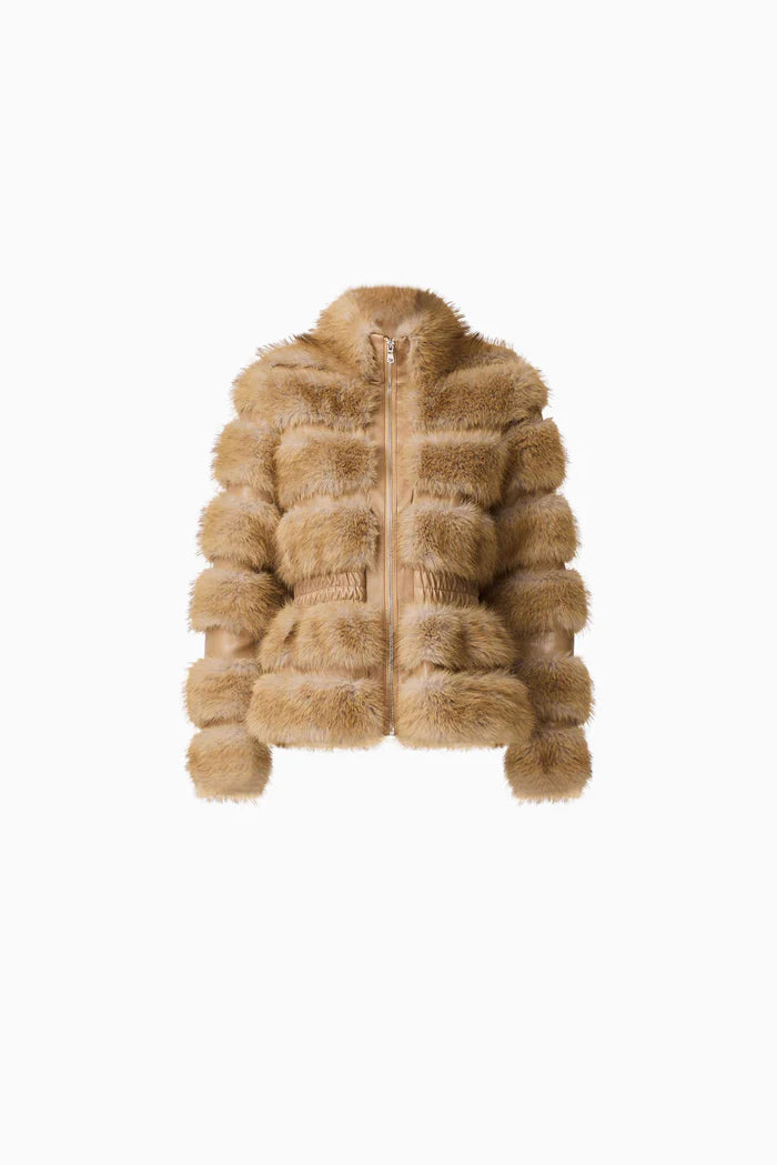 Aisling Faux Fur and Leather Jacket