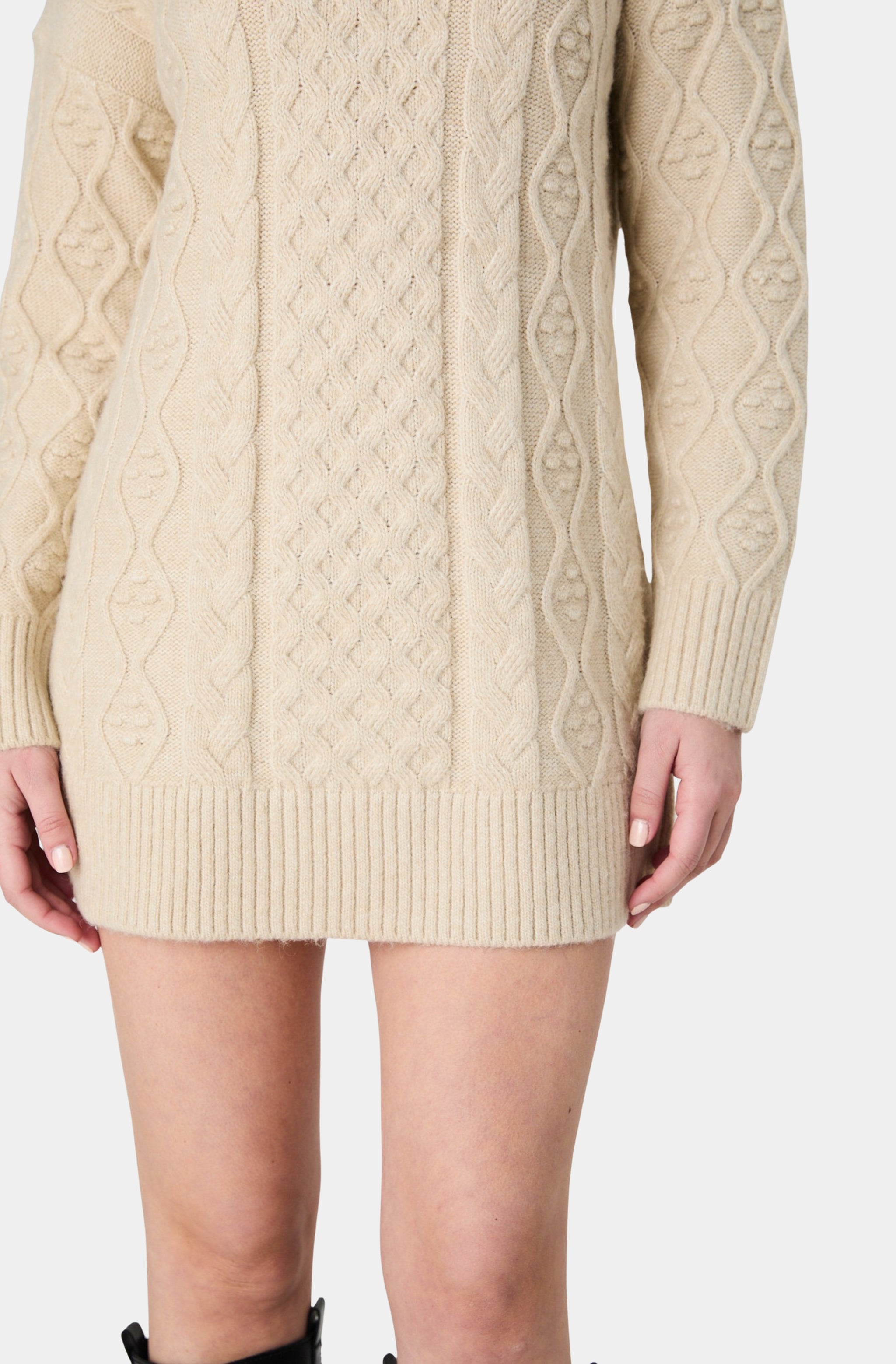 Makira Knit Turtleneck Mini Dress