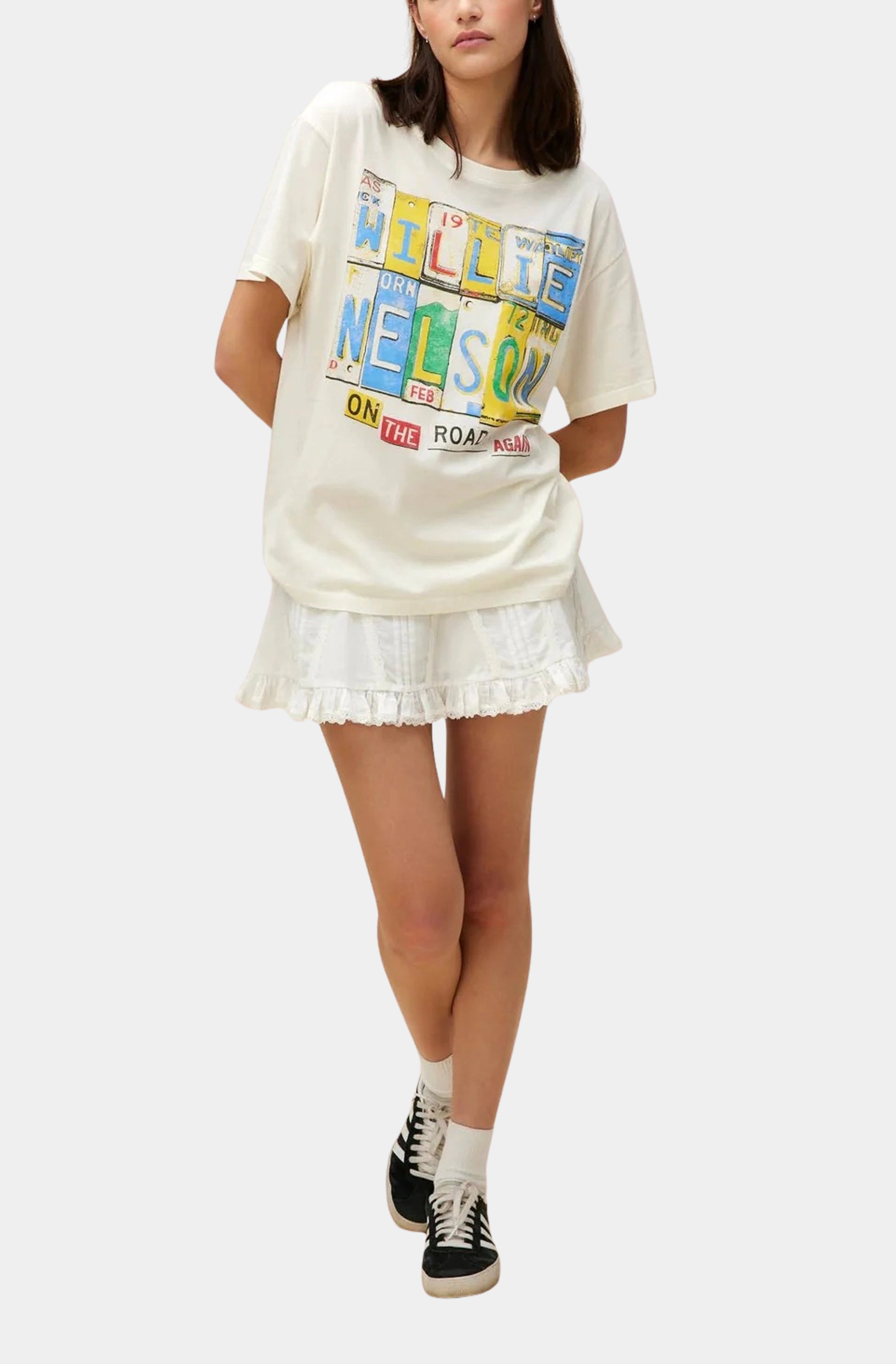 Willie Nelson On The Road Again Boyfriend Tee