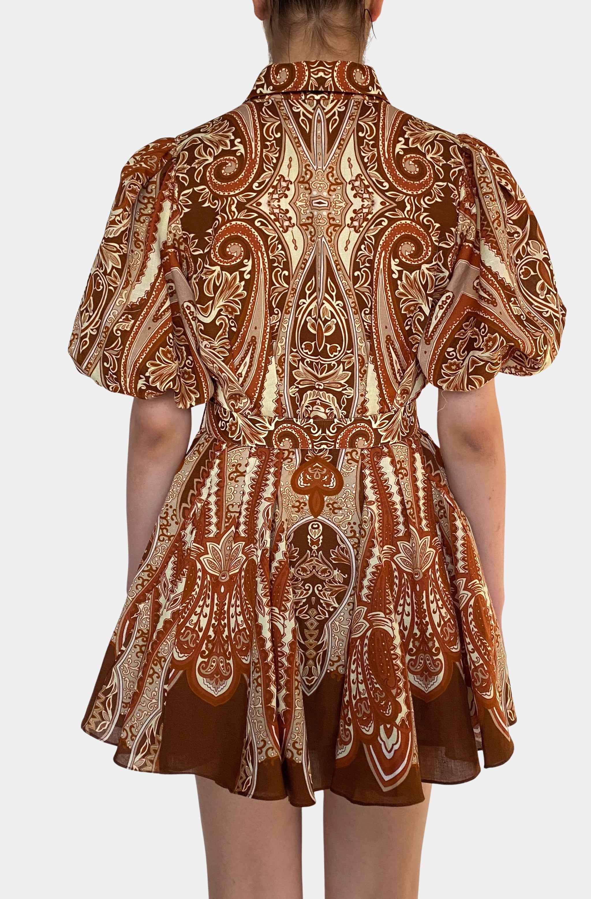 Rida Collared Mini Shirt Dress