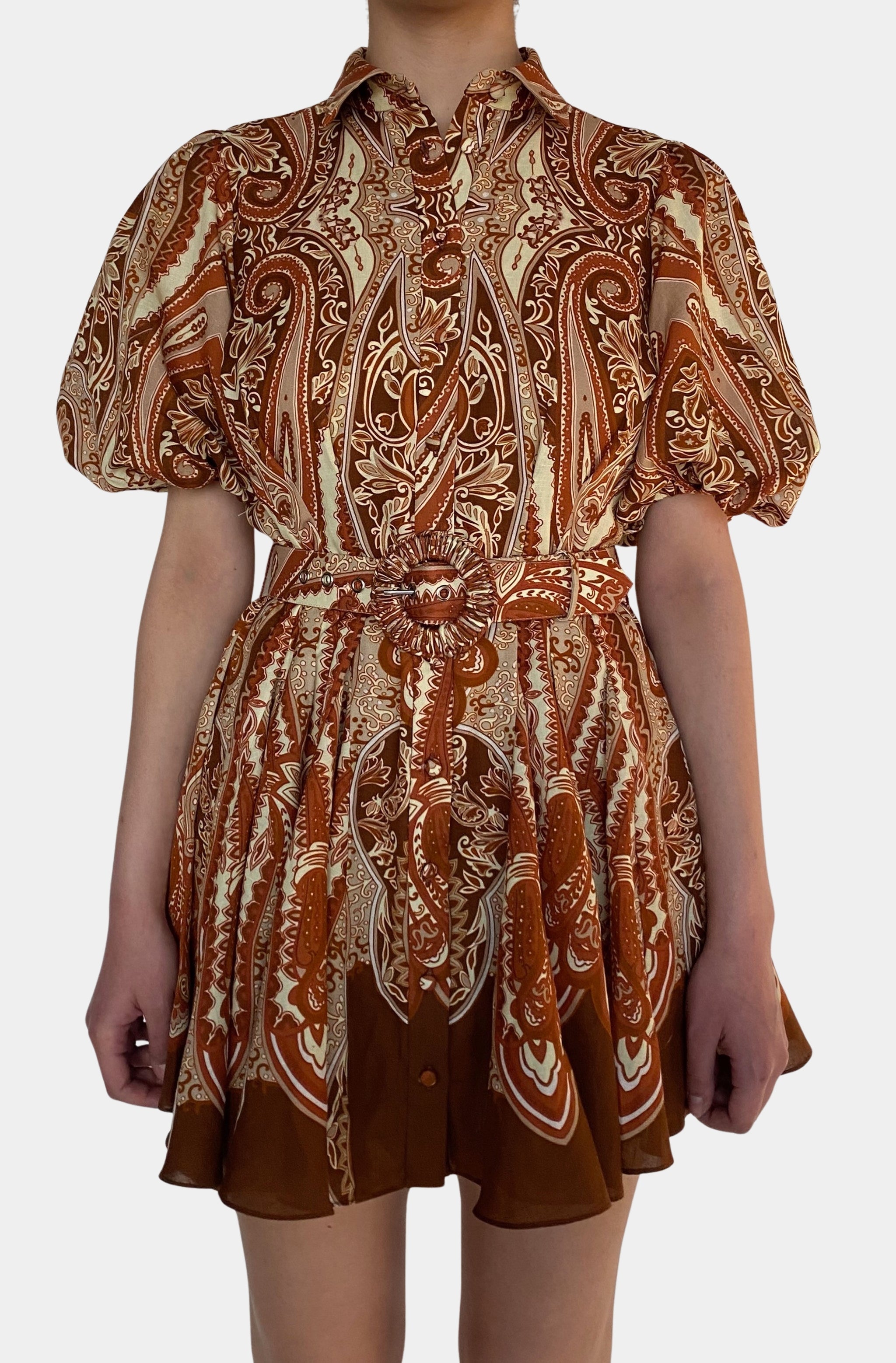 Rida Collared Mini Shirt Dress