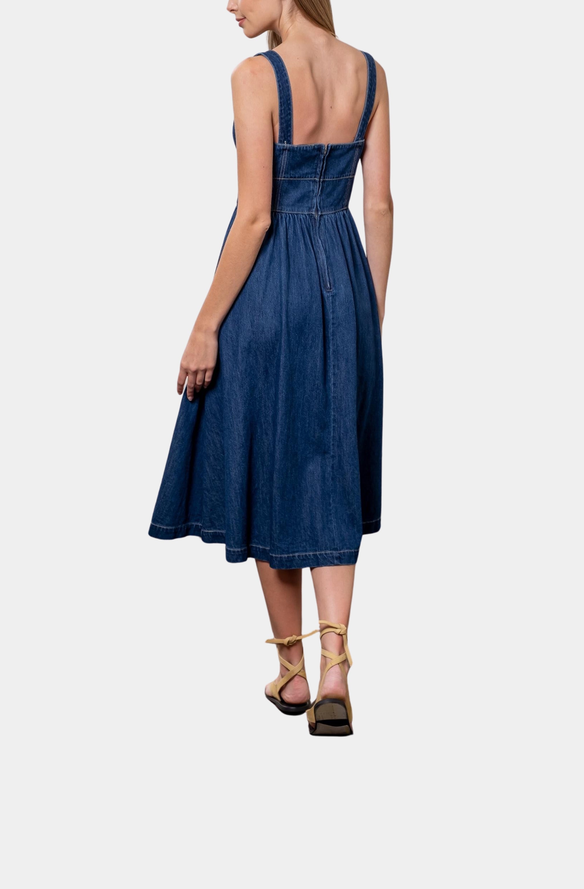 Zoey Denim Midi Dress