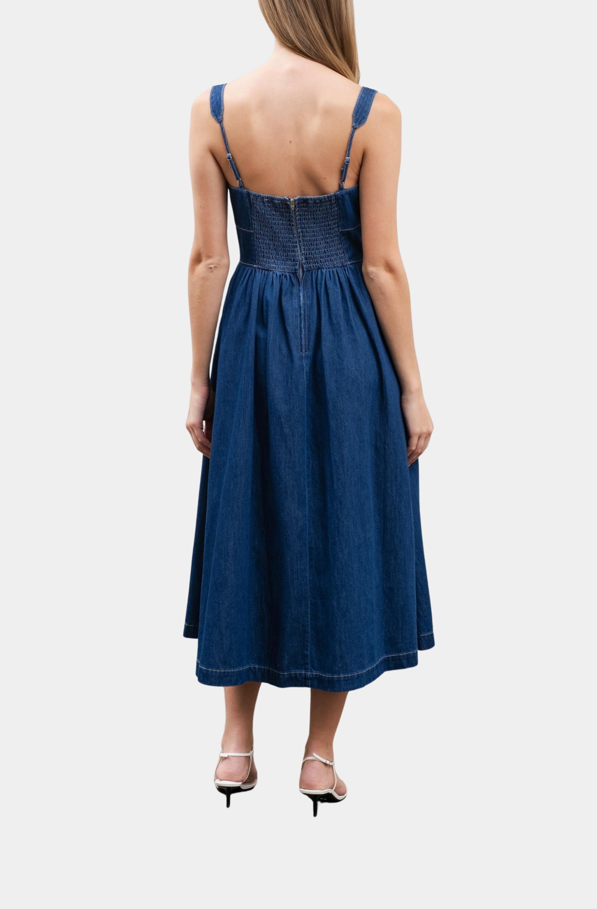 Zoey Denim Midi Dress