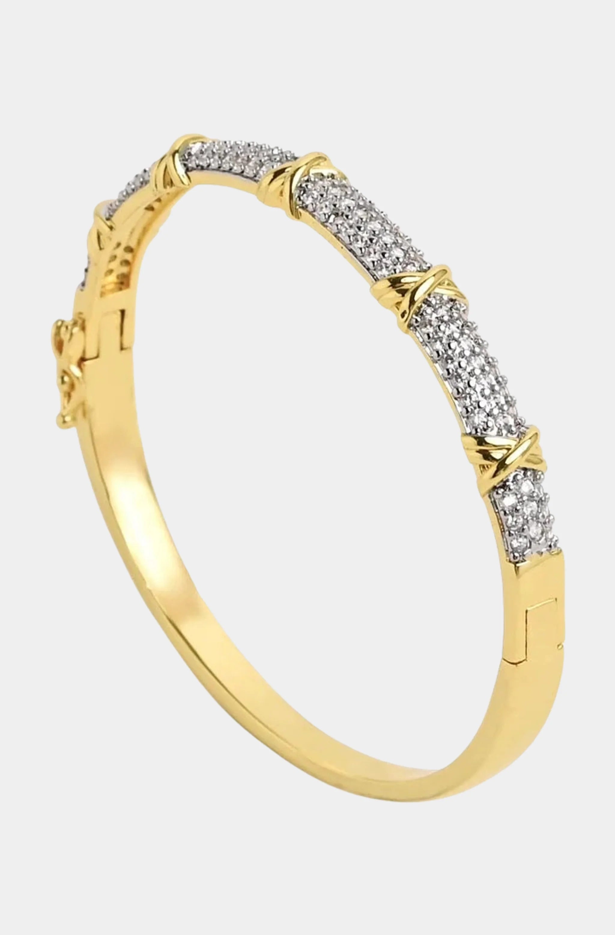Kit Two Tone Pave Bracelets