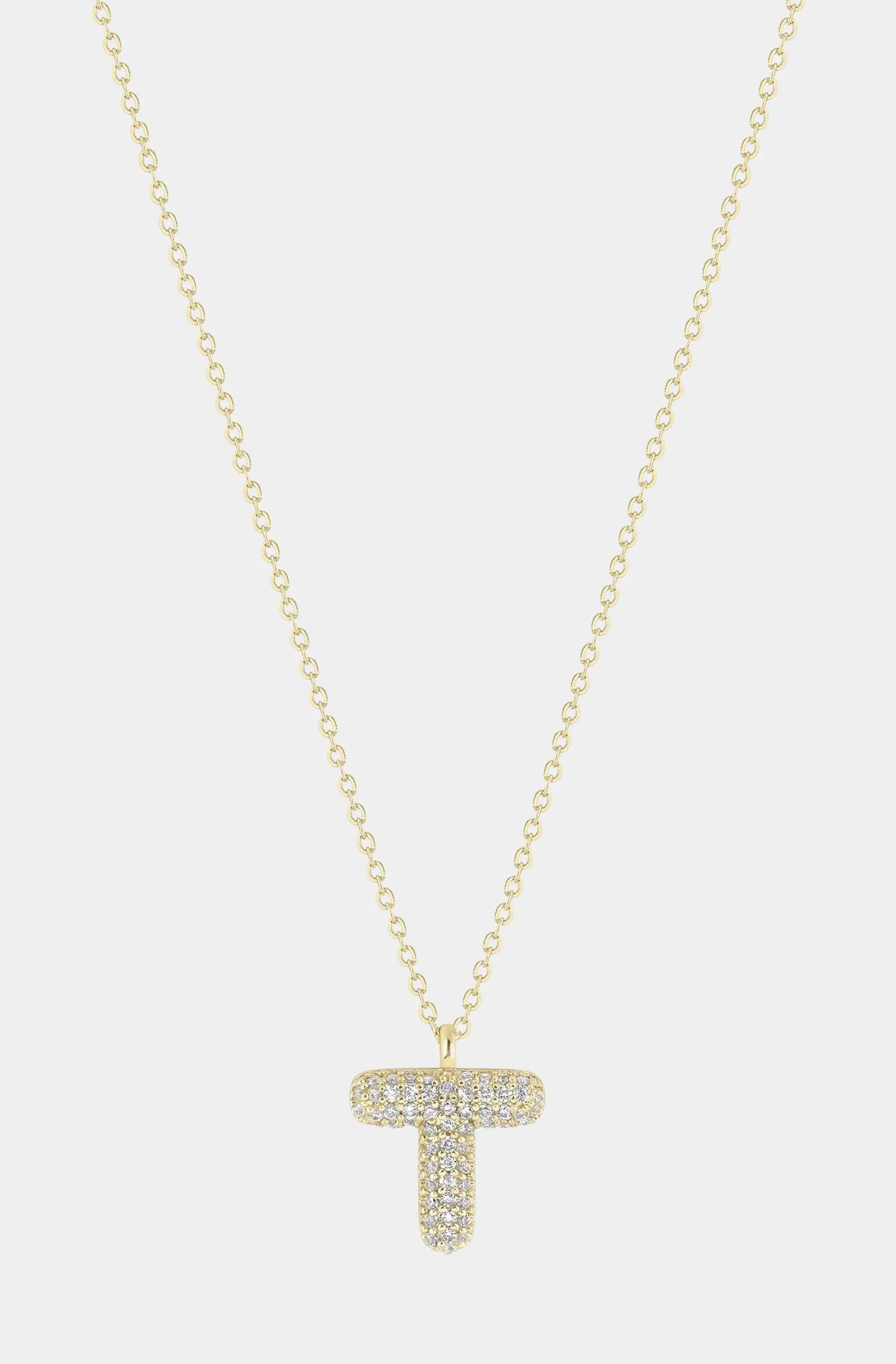 Bubble Letter Necklace "T"
