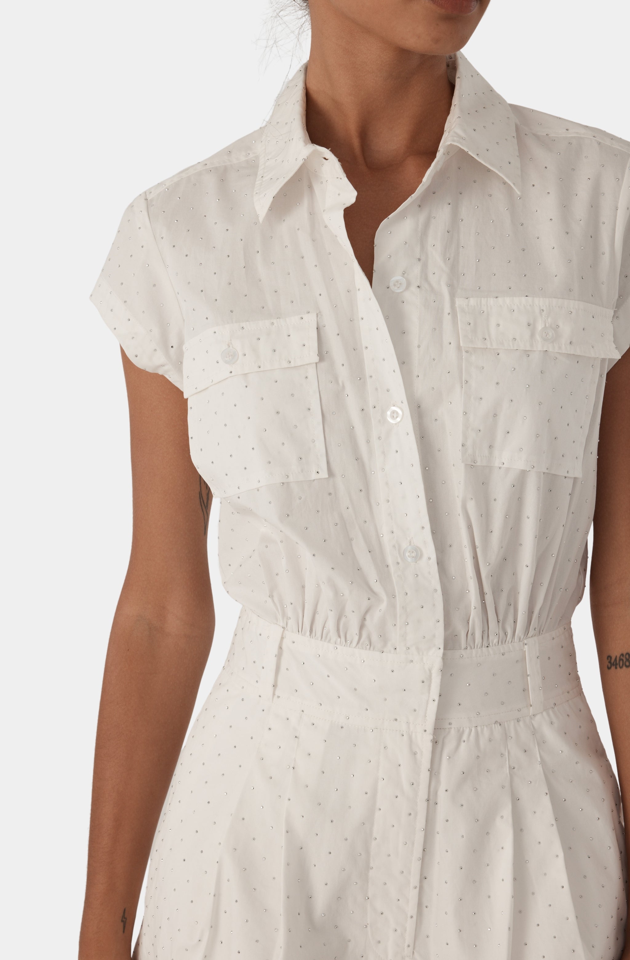 Morgan Crystal Poplin Romper