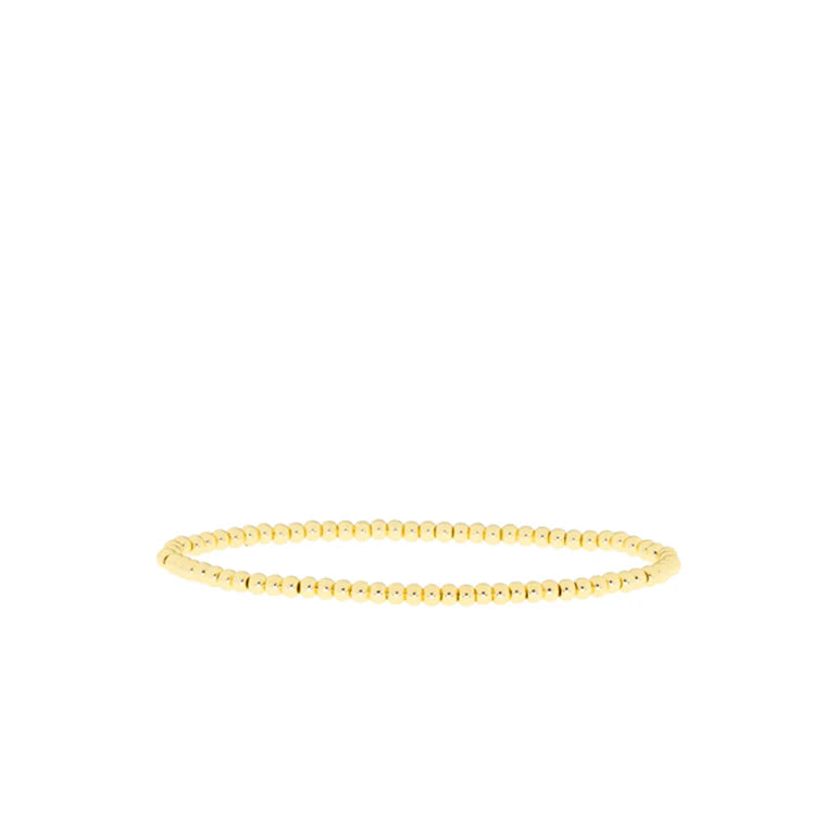 3mm gold beaded stacking bracelet