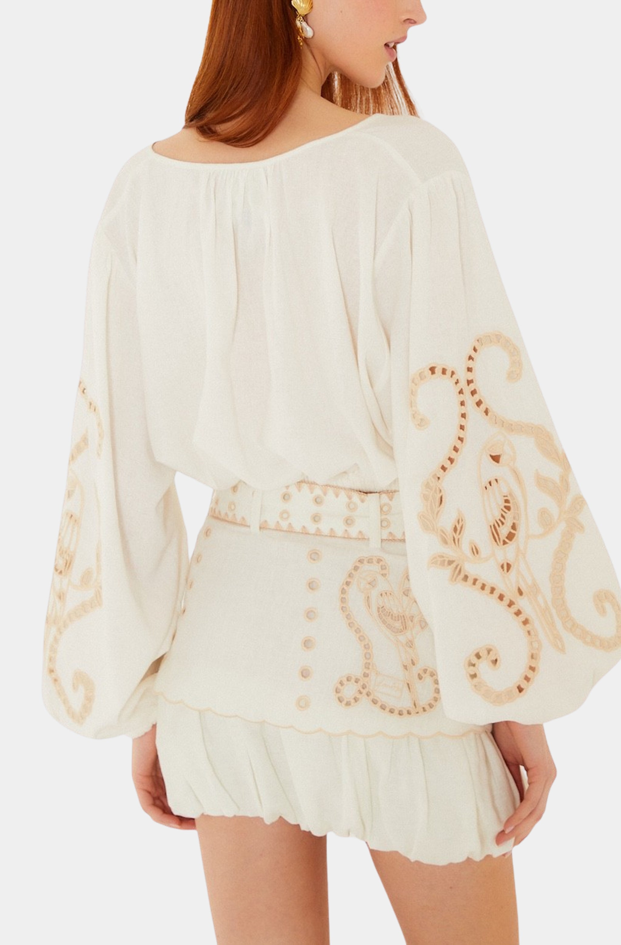 Sand Richilieu Mini SKirt