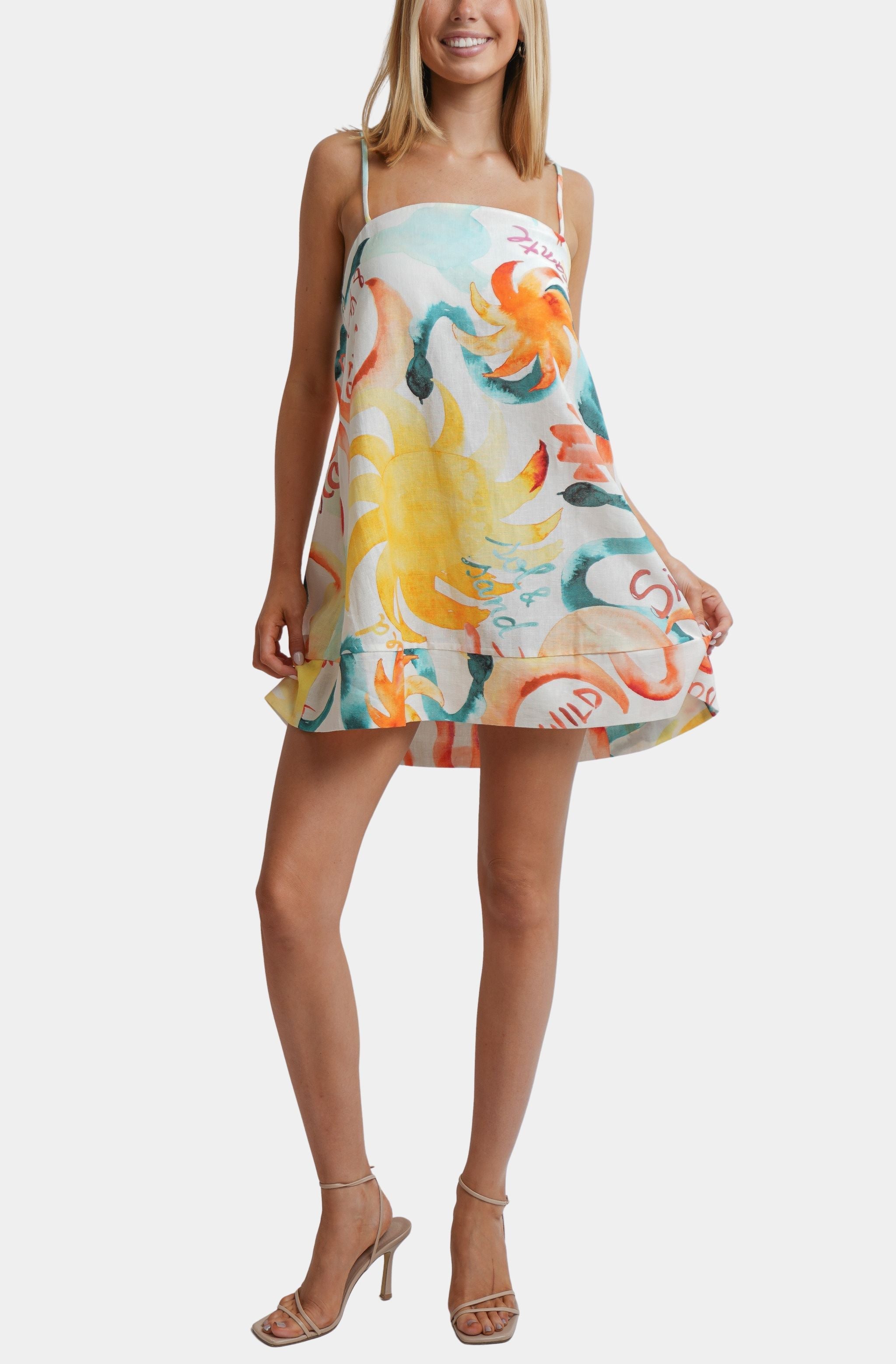 Mini Strappy Trapeze Dress Sol / M Mini Strappy Trapeze Dress Sol / M