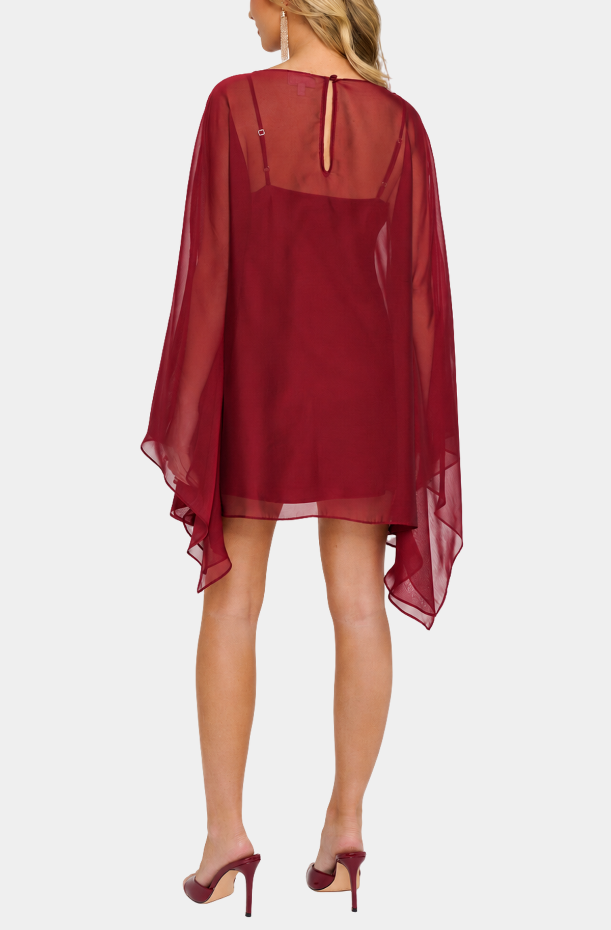 Show Me Your Mumu Olsen Mini Dress in Cranberry — back