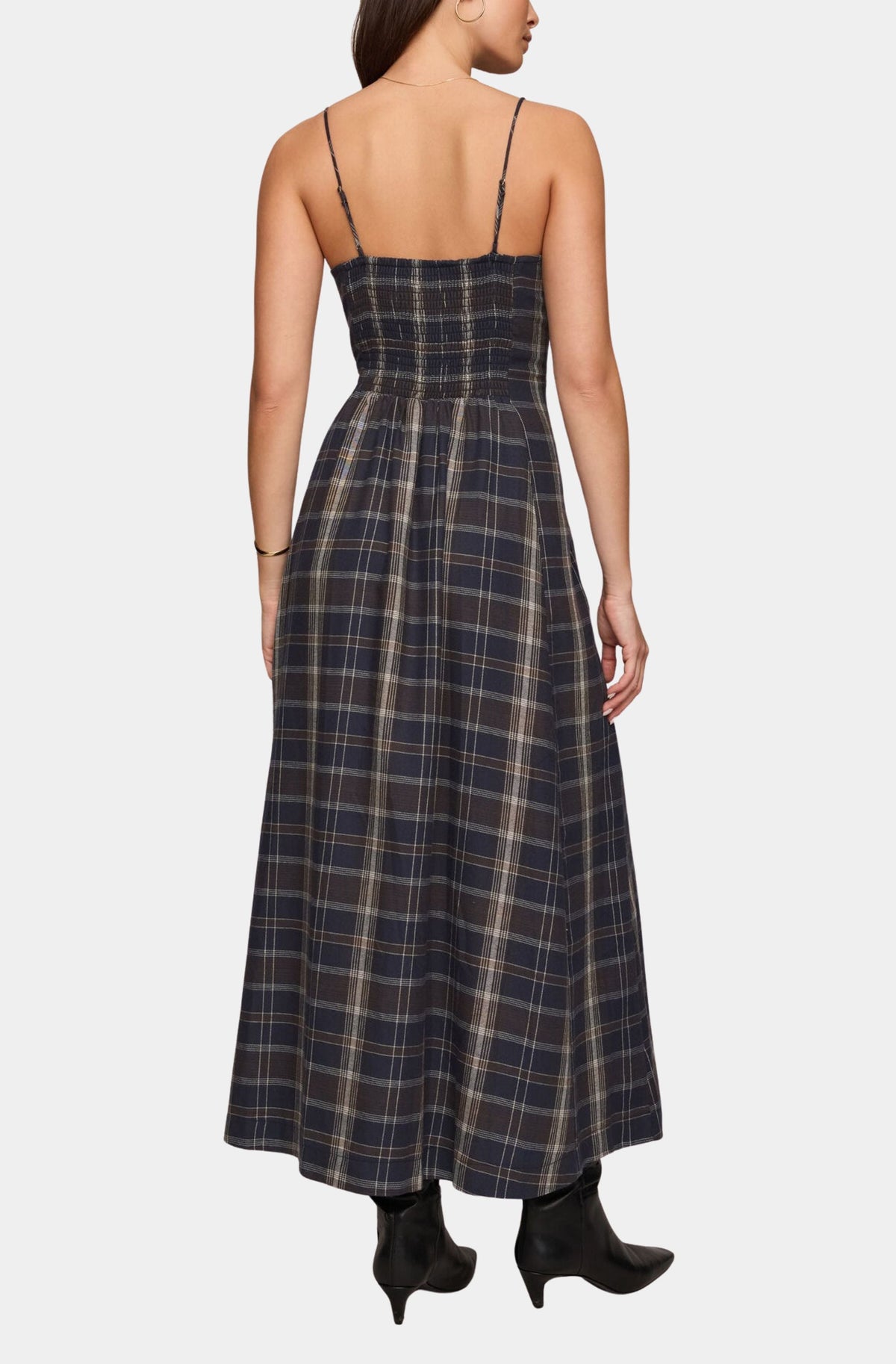 Evermore Plaid Midi Dress